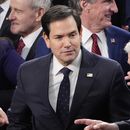 El secretario de Estado de Estados Unidos, Marco Rubio, llega antes del discurso del presidente de Estados Unidos, Donald Trump, en un pleno del Congreso en el Capitolio, Washington, el martes 4 de marzo de 2025. (AP Foto/Alex Brandon)