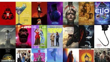 Esta combinación de fotos muestra el arte promocional de, fila superior de izquierda a derecha, 28 Years Later, Another Simple Favor, The Bad Guys 2, Bailarina, Bring Her Back, Dont Lets Go to the Dogs, Elio, segunda fila de izquierda a derecha, F1, Final Destination Bloodlines, Freakier Friday, Friendship, How to Train Your Dragon, Hurry Up Tomorrow, I Know What You Did Last Summer, y fila inferior de izquierda a derecha, Jurassic World Rebirth, Materialists, The Naked Gun, Smurfs, Superman, The Surfer y Thunderbolts. (Sony/Amazon/Universal/Lionsgate/A24/Sony Pictures Classics/Disney-Pixar/Warner Bros./Warner Bros./Disney/A24/Universal/Lionsgate/Sony/Universal/A24/Paramount/Paramount/Warner Bros./Roadside Attractions y Marvel-Disney vía AP)