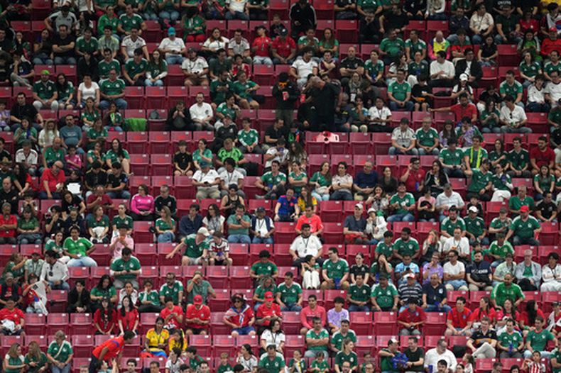 La foto del jueves 11 de junio de 2026 muestra varios espacios vacíos en las gradas del Estadio de Guadalajara, México, durante el encuentro mundialista del jueves 11 de junio de 2026, entre Corea del Sur y República Checa (AP Foto/Moisés Castillo)