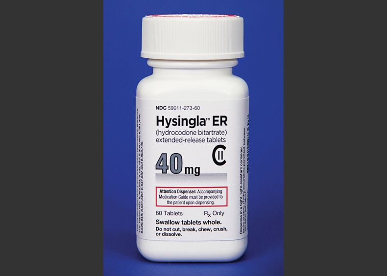 Esta imagen cedida por los laboratorios Purdue Pharma muestra Hysingla,la primera versi&oacute;n del analg&eacute;sico por receta hidrocodona que es dificil de pulverizar para usarla con otros fines. (Foto AP/Purdue Pharma)