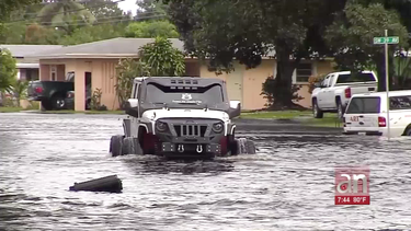 la tormenta eta  dejo inundaciones y arboles caidos en fort lauderdale