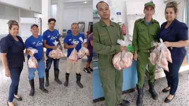el gobierno cubano premia con paquetes de pollo a bomberos que sofocaron el incendio en matanzas
