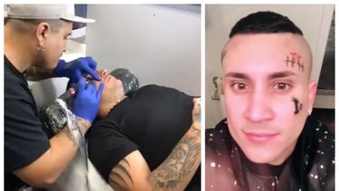 osmani garcia se tatua la cara y se pone un piercing en la nariz