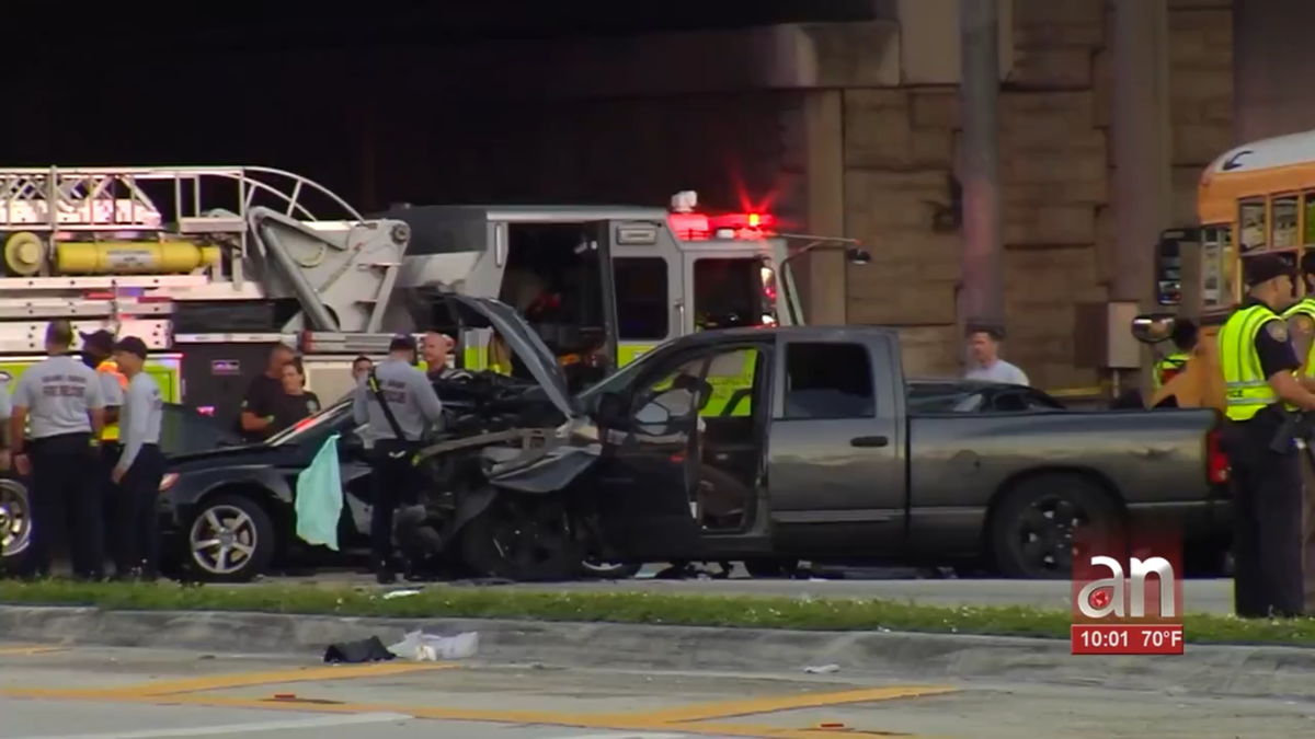Una persona muerta y varios heridos deja un accidente en Hialeah que ...