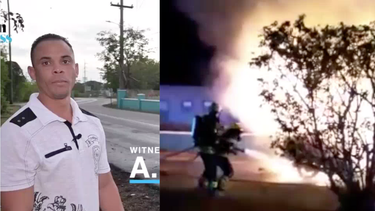 refugiados cubanos rescatan a un hombre de su auto en llamas en islas caiman