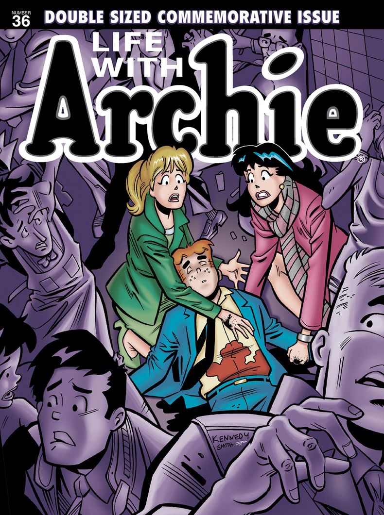 Esta fotograf&iacute;a difundida por Archie Comics muestra la historieta "Life with Archie" (La vida con Archie). La empresa inform&oacute; que el famoso personaje de historieta se sacrificar&aacute; heroicamente al salvar la vida de un amigo en