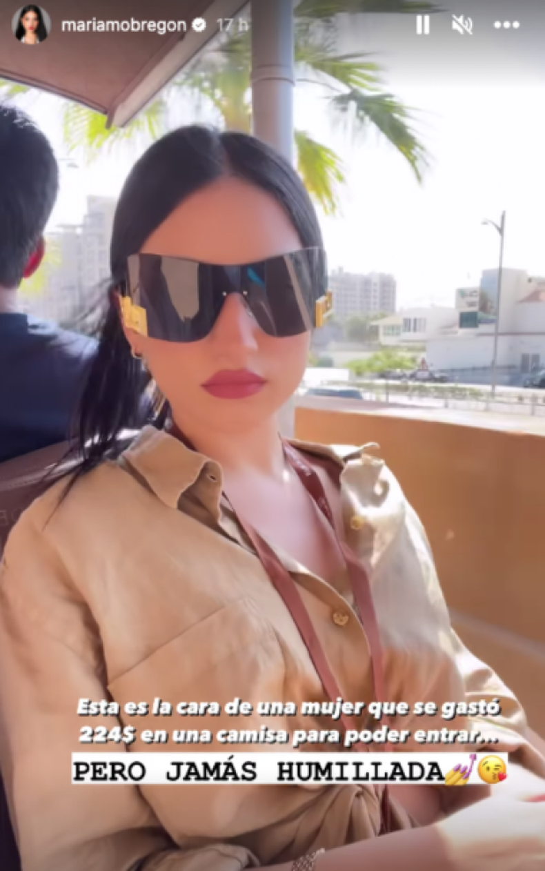 Mariam Obregón aseguró que nadie la va a humillar. Foto: Instagram @mariamobregon