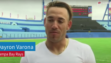 todo preparado para el juego entre los tampa bay rays y el equipo cuba