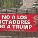 La controversial valla que compara a Trump con Castro generó diversas reacciones en Miami