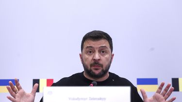 El presidente ucraniano Volodymyr Zelenskyy en Bruselas el 11 de octubre de 2023. (Yves Herman, Pool Photo vía AP)