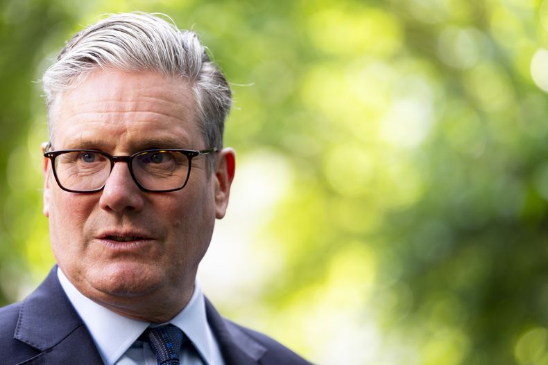 El primer ministro británico Keir Starmer en Londres el 10 de junio del 2025. (Jordan Pettitt/Pool Photo via AP)