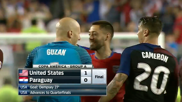 estados unidos logra un gran triunfo ante paraguay y se mete en cuartos