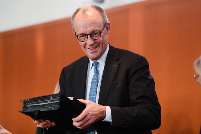 El canciller alemán Friedrich Merz en Berlín el 19 de noviembre del 2025. (AP foto/Markus Schreiber)
