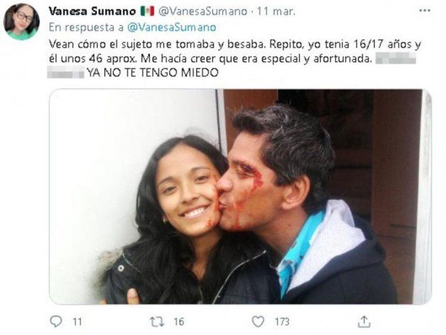 Vanesa compartió una imagen de ella con el actor (Foto: Twitter @vanesasumano)