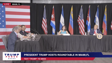 trump promete mano dura contra el socialismo al reunirse con el exilio cubano y venezolano