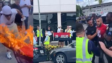 se caldean los animos entre el grupo pro castrista puentes de amor y exiliados cubanos en miami