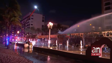 incendio devora varios restaurantes en la playa de hollywood