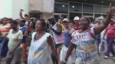 revelan imagenes de manifestacion en cuba