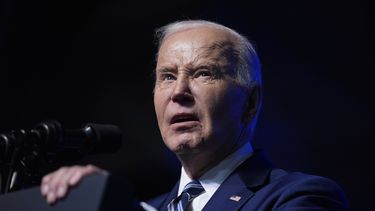 El presidente Joe Biden en un evento en Syracuse, Nueva York, el 25 de abril de 2024. (Foto AP /Evan Vucci)