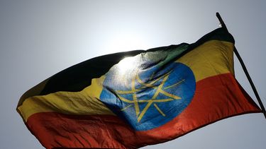 Una bandera etíope en Adis Abeba, Etiopía, el 5 de mayo del 2022. (AP Photo, File)