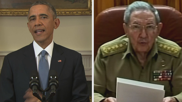 obama y raul castro hablan antes de la visita del papa