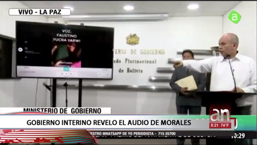 gobierno interino revelo audio de evo morales incitando a violencia