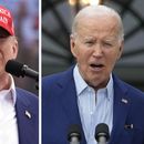 Republican presidential candidate, former President Donald Trump, left, speaks at a campaign rally in Las Vegas, June 9, 2024, and President Joe Biden speaks at White House in Washington, June 4, 2024. Biden won the Democratic caucuses in Guam and the Virgin Islands on Saturday, June 8, the final two contests of a 2024 primary calendar that has set the stage for a historic general election rematch against Trump. Biden and Trump have largely pivoted to the general election, despite the persistent protest votes they faced in later contests. (AP Photo)