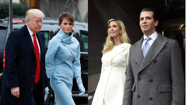 elegancia y  glamour se hizo presente en la toma de posesion de trump