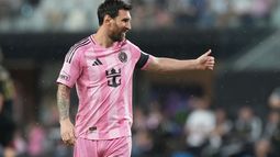 Lionel Messi, del Inter Miami, festeja en la segunda mitad de un partido de la MLS ante el Atlanta United, el sábado 5 de septiembre de 2026 (AP Foto/Lynne Sladky)