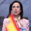 La ministra de Defensa de España Margarita Robles en una reunión de la OTAN en Bruselas, el 15 de octubre del 2025 (AP foto/Omar Havana)