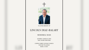 sera este sabado la misa en honor a lincoln diaz-balart