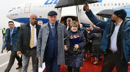 primeras imagenes del dictador cubano miguel diaz-canel tras llegar a rusia