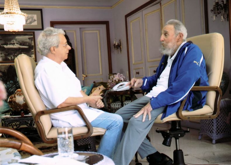 Fidel Castro junto a Frei Betto en el encuentro el 16 de febrero de 2014.