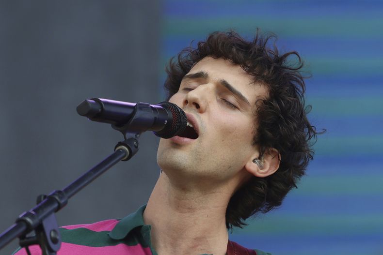 Pablopablo durante su presentación en el festival AXE Ceremonia en el Parque Bicentenario en la Ciudad de México el sábado 5 de abril de 2025. (Foto AP/Ginnette Riquelme)