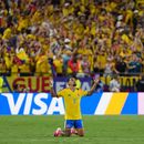 El zaguero colombiano Daniel Muñoz reacciona durante el partido contra Ghana en los 16vos de final del Mundial, el viernes 3 de julio de 2026, en Kansas City, Missouri. Colombia ganó 1-0. (AP Foto/Ed Zurga)