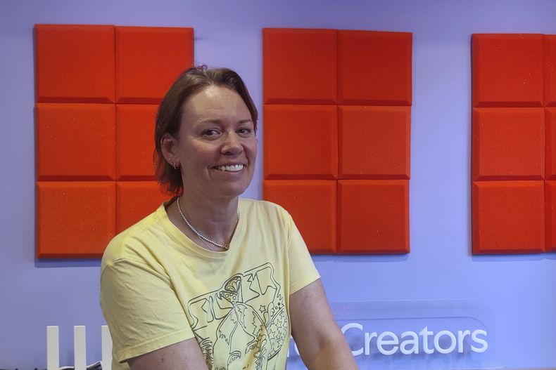 Mia Nygren, directora general de Spotify para Latinoamérica, posa para un retrato en la Ciudad de México el viernes 14 de marzo de 2025. (Foto AP/Berenice Bautista)