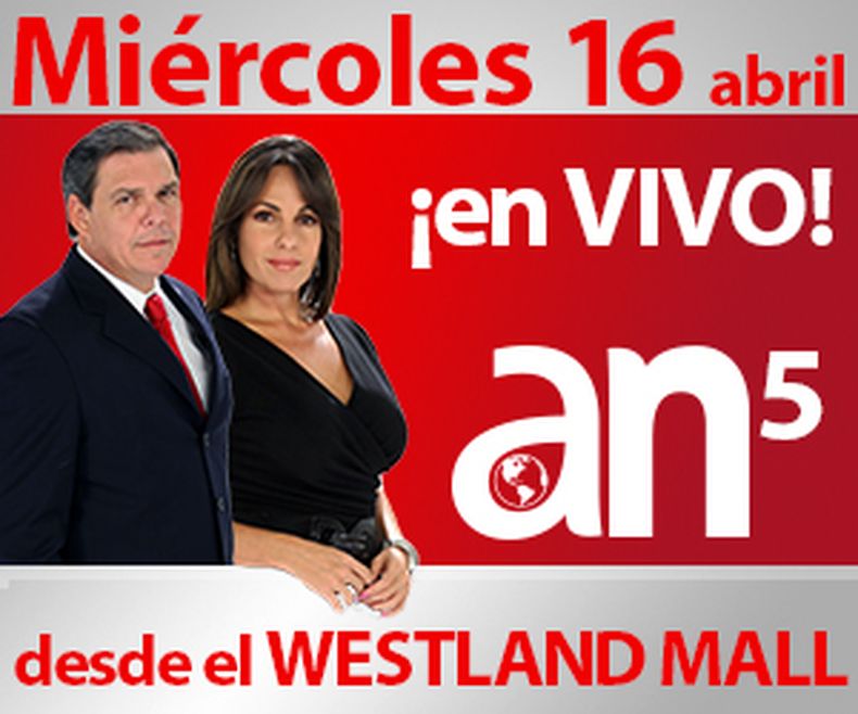 Este miércoles, an5, el noticiero más visto del sur de la florida, transmite en vivo desde el Westland Mall de Hialeah acompáñanos y se parte de este evento a las 5pm, en vivo!
