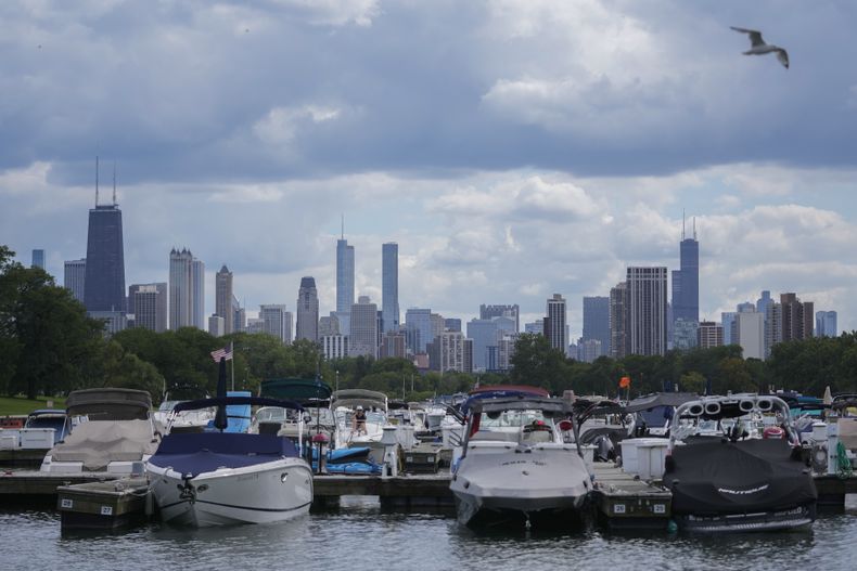 Una vista de la ciudad de Chicago el 27 de agosto del 2025. (AP foto/Erin Hooley)