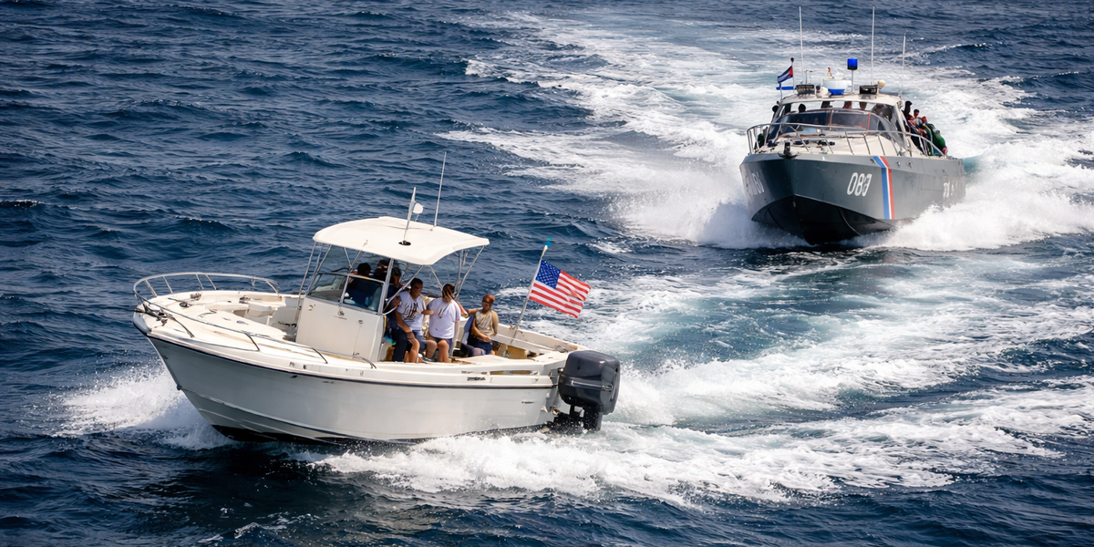 Lancha atacada a tiros por Guardacostas Cubanos integraba flotilla privada para evacuar familiares de Cuba