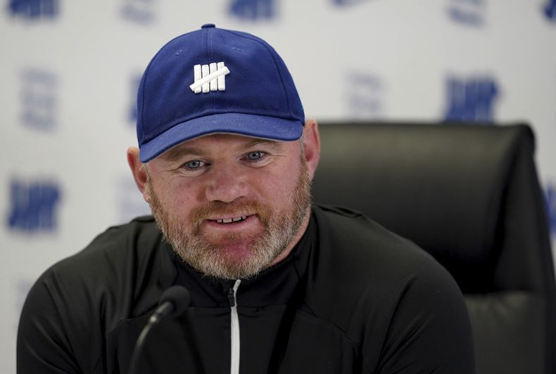 Wayne Rooney durante su presentación como técnico del Birmingham City, el jueves 12 de octubre de 2023. (Jacob King/PA vía AP)