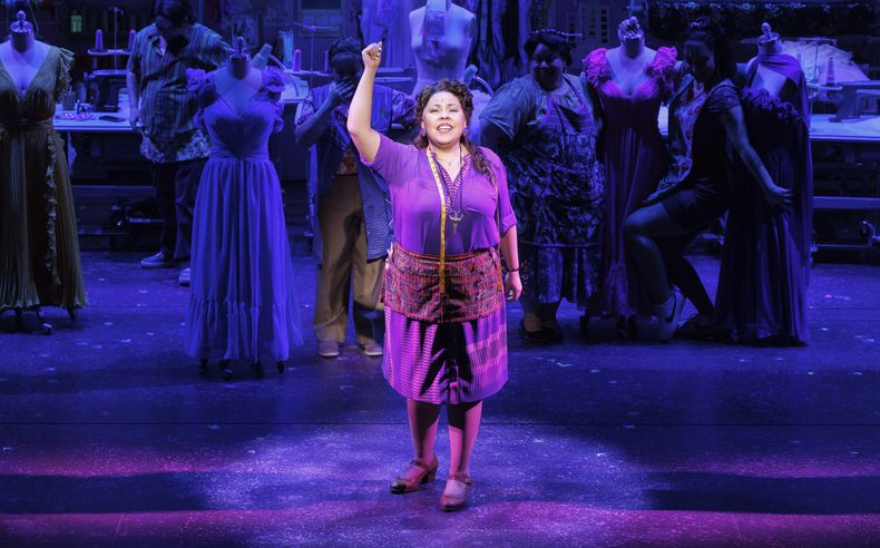 Florencia Cuenca durante los ensayos de la producción de Broadway de Real Women Have Curves el viernes 28 de marzo de 2025, en Nueva York. (Foto CJ Rivera/Invision/AP)