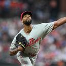 Cristopher Sánchez, de los Filis de Filadelfia, realiza un lanzamiento en el juego del sábado 1 de agosto de 2026 ante los Orioles de Baltimore (AP Foto/Nick Wass)