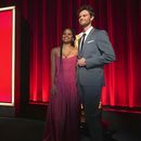 Zazie Beetz, izquierda, y Jack Quaid posan después de anunciar los nominados a la 96a entrega de los Premios de la Academia el martes 23, de enero de 2024, en el Teatro Samuel Goldwyn en Beverly Hills, California. La 96a entrega de los Premios de la Academia se realizará el 10 de marzo de 2024, en Los Angeles. (Foto Jordan Strauss/Invision/AP)