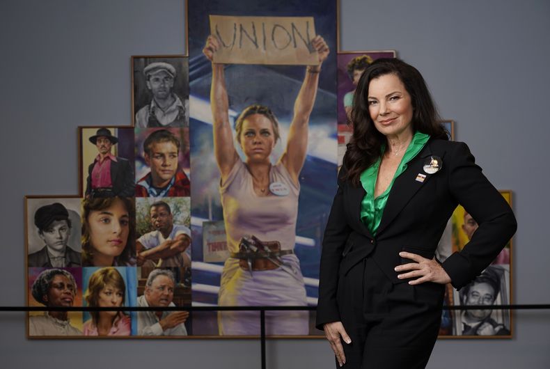 La presidenta del sindicato de actores SAG-AFTRA Fran Drescher posa para un retrato el miércoles 23 de agosto de 2023 en la sede del sindicato en Los Ángeles. (Foto AP/Chris Pizzello)