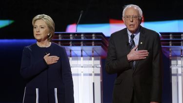 cara a cara hillary clinton y bernie sanders en debate en nueva york