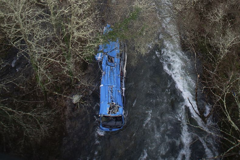 EUR-GEN ESPAÑA-AUTOBÚS-ACCIDENTE