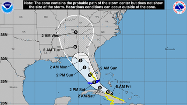 fred avanza a florida, podria recuperar estatus de tormenta