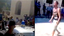 video: cubanos protestaron este lunes frente a la estacion de la policia del cobre, santiago de cuba