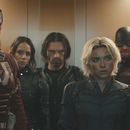 Esta imagen publicada por Marvel Studios muestra, de izquierda a derecha, David Harbour, Hannah John-Kamen, Sebastian Stan, Florence Pugh y Wyatt Russell en una escena de Thunderbolts. (Disney-Marvel Studios via AP)