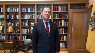 El juez Samuel Alito en su despacho en la Corte Suprema en Washington, el 29 de septiembre del 2026. (AP foto/J. Scott Applewhite)